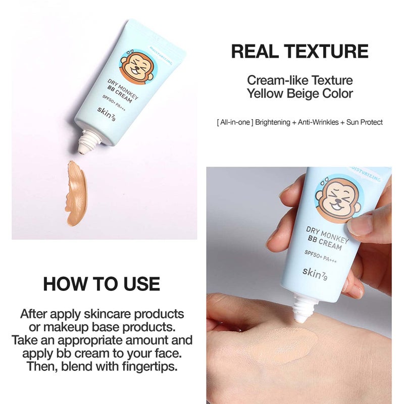 SKIN79 Animal BB Cream Angry Cat Dark Panda Dry Monkey SPF 50+ PA+++ Made In Korea (Dry Monkey) - Image 3